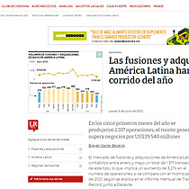 Las fusiones y adquisiciones en Amrica Latina han subido 3% en lo corrido del ao